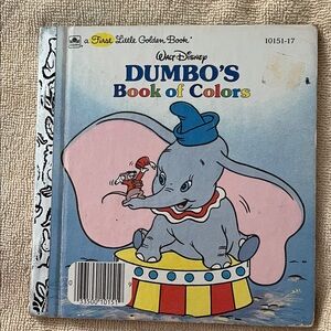 A first little golden book, Walt Disney Dumbo book of colors 1988 vintage